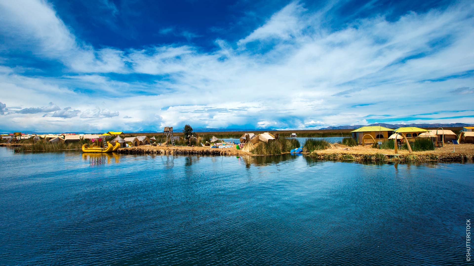 Floating islands of the Uros, Lake Titicaca, Puno