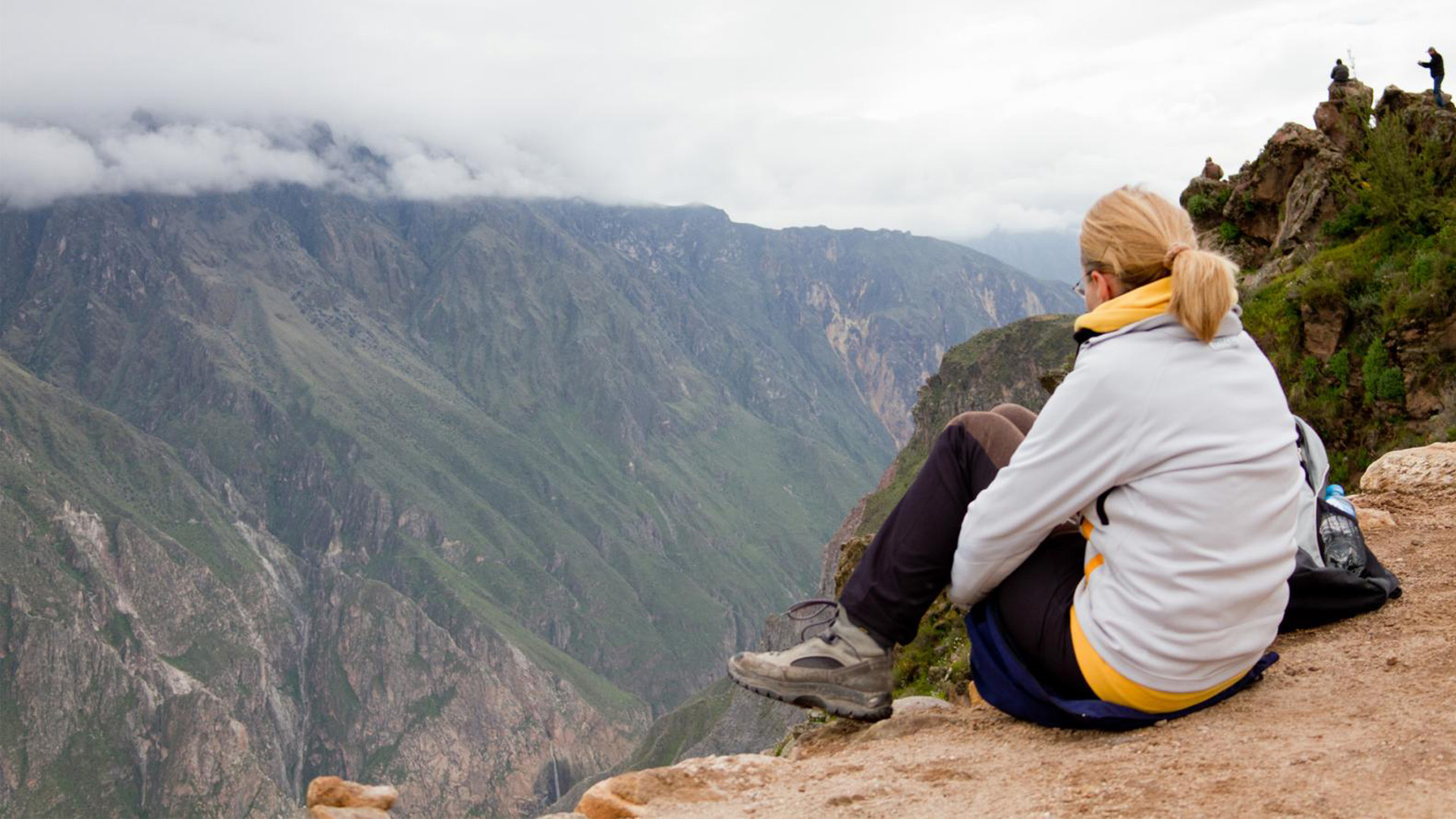 Tourist in the Colca canyon, Arequipa